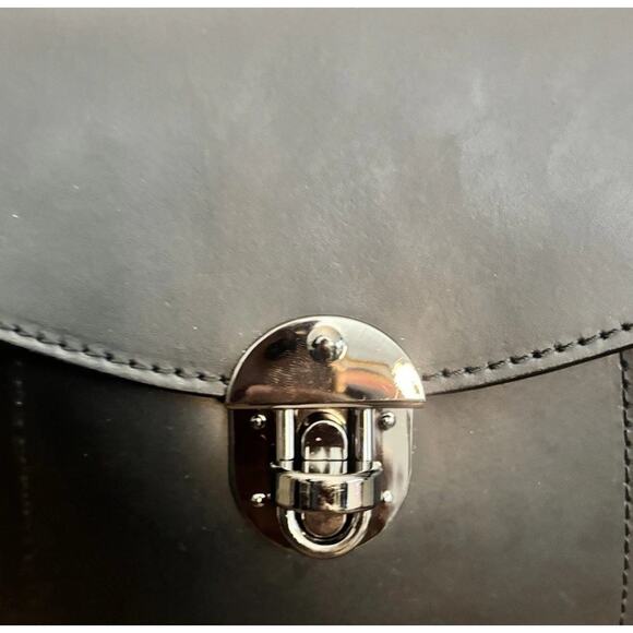 Luana Ferracuti Italy Leather Convertible Black Backpack - Picture 13 of 16